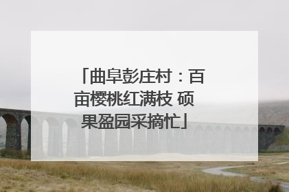 曲阜彭庄村：百亩樱桃红满枝 硕果盈园采摘忙