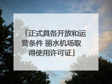 正式具备开放和运营条件 丽水机场取得使用许可证