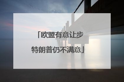 欧盟有意让步 特朗普仍不满意