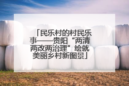 民乐村的村民乐事——贵阳“两清两改两治理”绘就美丽乡村新图景