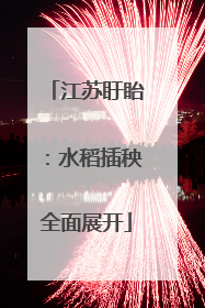 江苏盱眙：水稻插秧全面展开