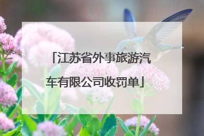江苏省外事旅游汽车有限公司收罚单