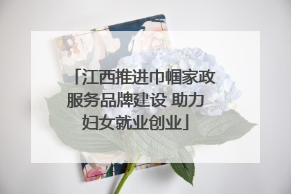江西推进巾帼家政服务品牌建设 助力妇女就业创业