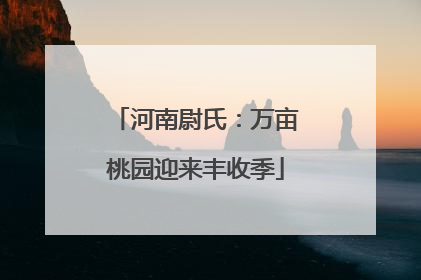 河南尉氏：万亩桃园迎来丰收季
