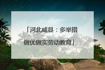 河北威县：多举措做优做实劳动教育