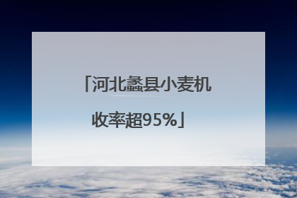 河北蠡县小麦机收率超95%
