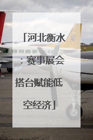 河北衡水：赛事展会搭台赋能低空经济
