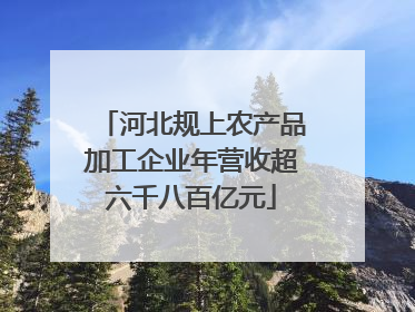 河北规上农产品加工企业年营收超六千八百亿元