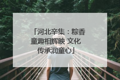 河北辛集：粽香童趣相辉映 文化传承润童心
