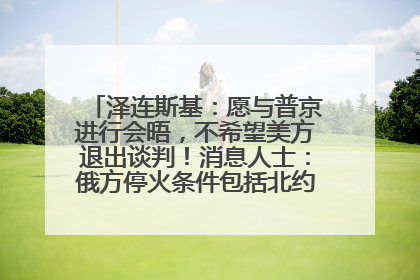 泽连斯基：愿与普京进行会晤，不希望美方退出谈判！消息人士：俄方停火条件包括北约“书面”保证不东扩