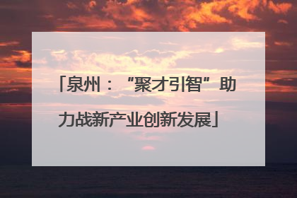 泉州：“聚才引智”助力战新产业创新发展