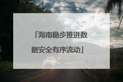 海南稳步推进数据安全有序流动