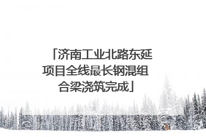 济南工业北路东延项目全线最长钢混组合梁浇筑完成