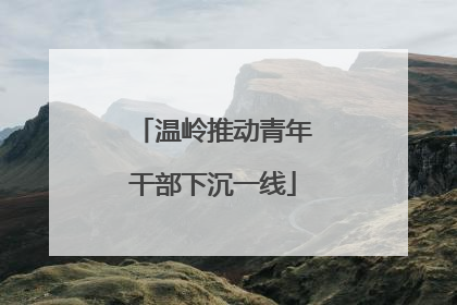 温岭推动青年干部下沉一线