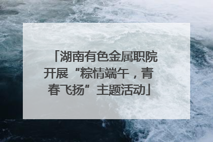 湖南有色金属职院开展“粽情端午，青春飞扬”主题活动