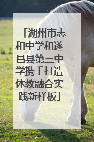 湖州市志和中学和遂昌县第三中学携手打造体教融合实践新样板