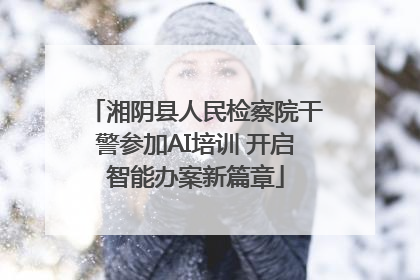 湘阴县人民检察院干警参加AI培训 开启智能办案新篇章