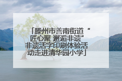 滕州市善南街道“匠心聚 邂逅非遗”非遗活字印刷体验活动走进清华园小学