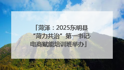 菏泽：2025东明县“菏力共治”第一书记·电商赋能培训班举办