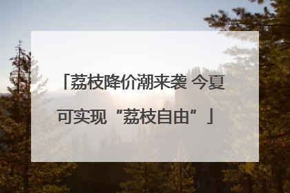 荔枝降价潮来袭 今夏可实现“荔枝自由”