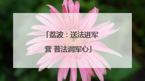 荔波：送法进军营 普法润军心