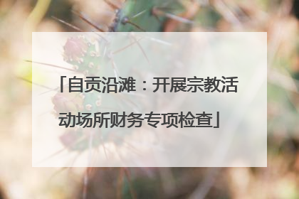 自贡沿滩：开展宗教活动场所财务专项检查