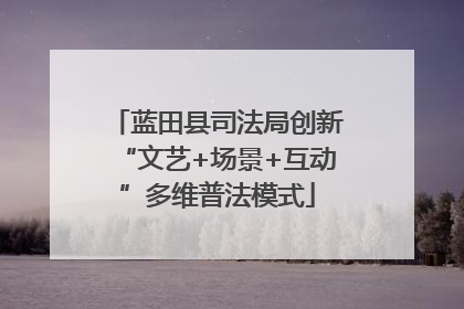 蓝田县司法局创新“文艺+场景+互动”多维普法模式