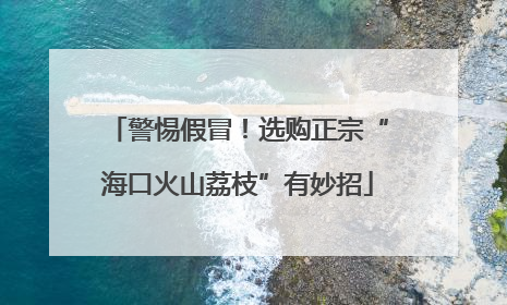 警惕假冒！选购正宗“海口火山荔枝”有妙招