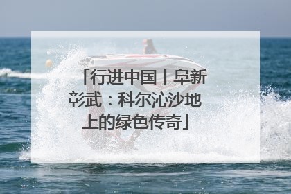 行进中国丨阜新彰武：科尔沁沙地上的绿色传奇