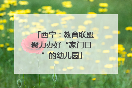 西宁：教育联盟聚力办好“家门口”的幼儿园