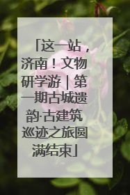 这一站，济南！文物研学游｜第一期古城遗韵·古建筑巡迹之旅圆满结束