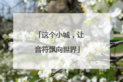 这个小城，让音符飘向世界
