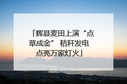 辉县麦田上演“点草成金” 秸秆发电点亮万家灯火