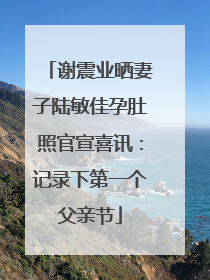 谢震业晒妻子陆敏佳孕肚照官宣喜讯：记录下第一个父亲节
