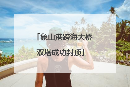 象山港跨海大桥双塔成功封顶