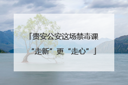 贵安公安这场禁毒课“走新”更“走心”