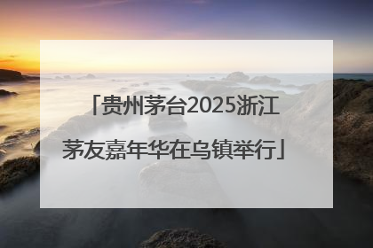 贵州茅台2025浙江茅友嘉年华在乌镇举行