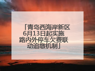 青岛西海岸新区6月13日起实施路内外停车欠费联动追缴机制