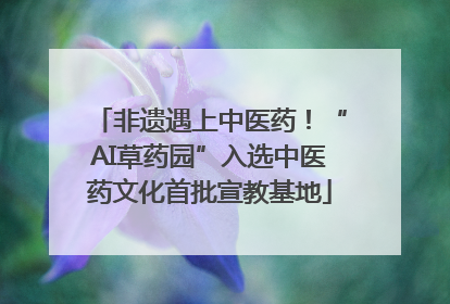 非遗遇上中医药！“AI草药园”入选中医药文化首批宣教基地