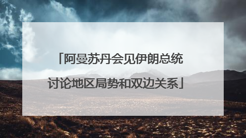 阿曼苏丹会见伊朗总统 讨论地区局势和双边关系