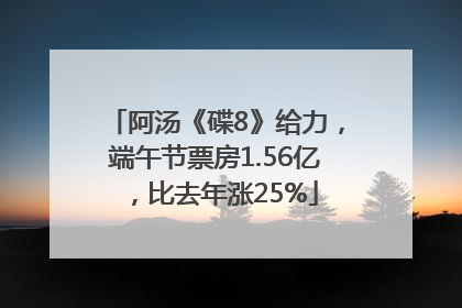 阿汤《碟8》给力，端午节票房1.56亿，比去年涨25%