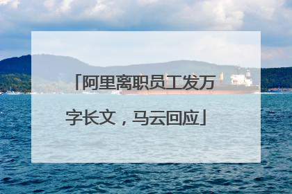 阿里离职员工发万字长文，马云回应