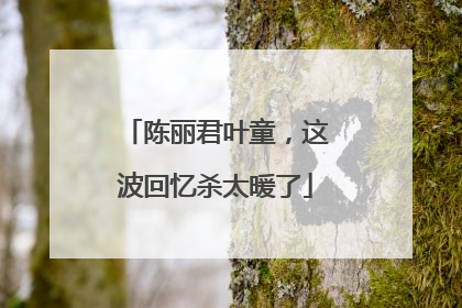 陈丽君叶童，这波回忆杀太暖了