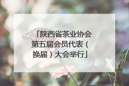 陕西省茶业协会第五届会员代表（换届）大会举行