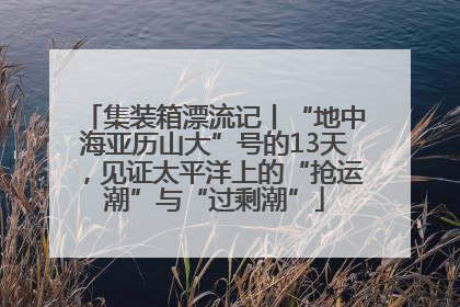 集装箱漂流记丨“地中海亚历山大”号的13天，见证太平洋上的“抢运潮”与“过剩潮”
