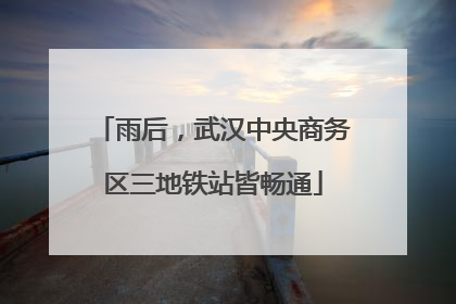 雨后，武汉中央商务区三地铁站皆畅通