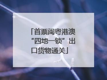 首票闽粤港澳“四地一锁”出口货物通关