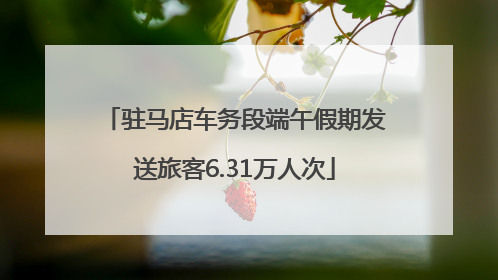 驻马店车务段端午假期发送旅客6.31万人次