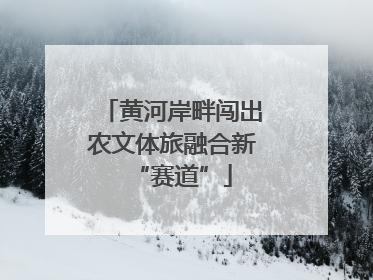 黄河岸畔闯出农文体旅融合新“赛道”