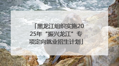 黑龙江组织实施2025年“振兴龙江”专项定向就业招生计划